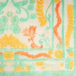 Light Green Cotton And Linen Scarf
