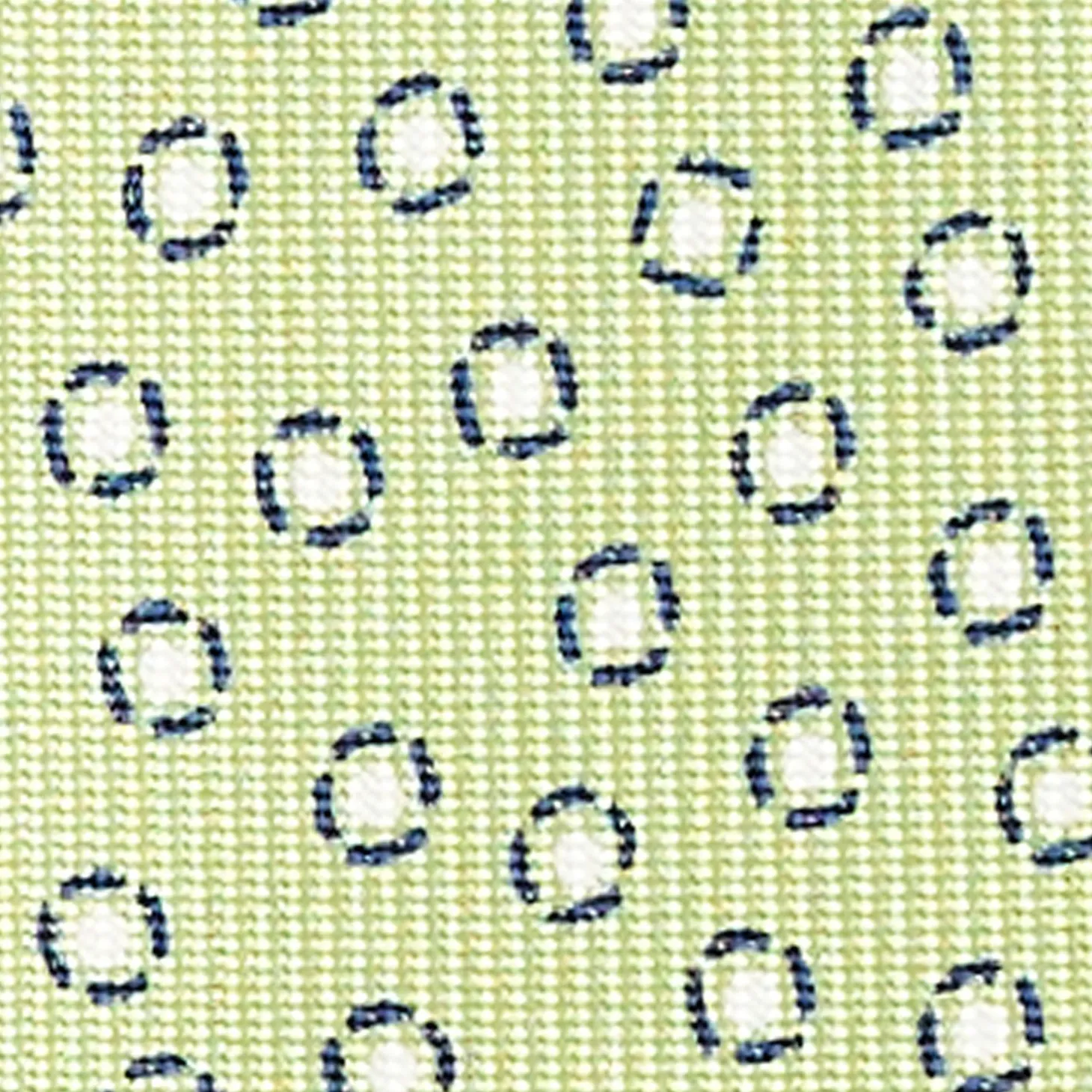 Light Green 9 Fold Sartorial Silk Tie - Small Geometric Pattern