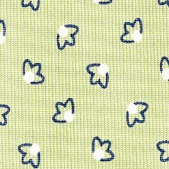 Light Green 7 Fold Sartorial Silk Tie - Small Flower Pattern