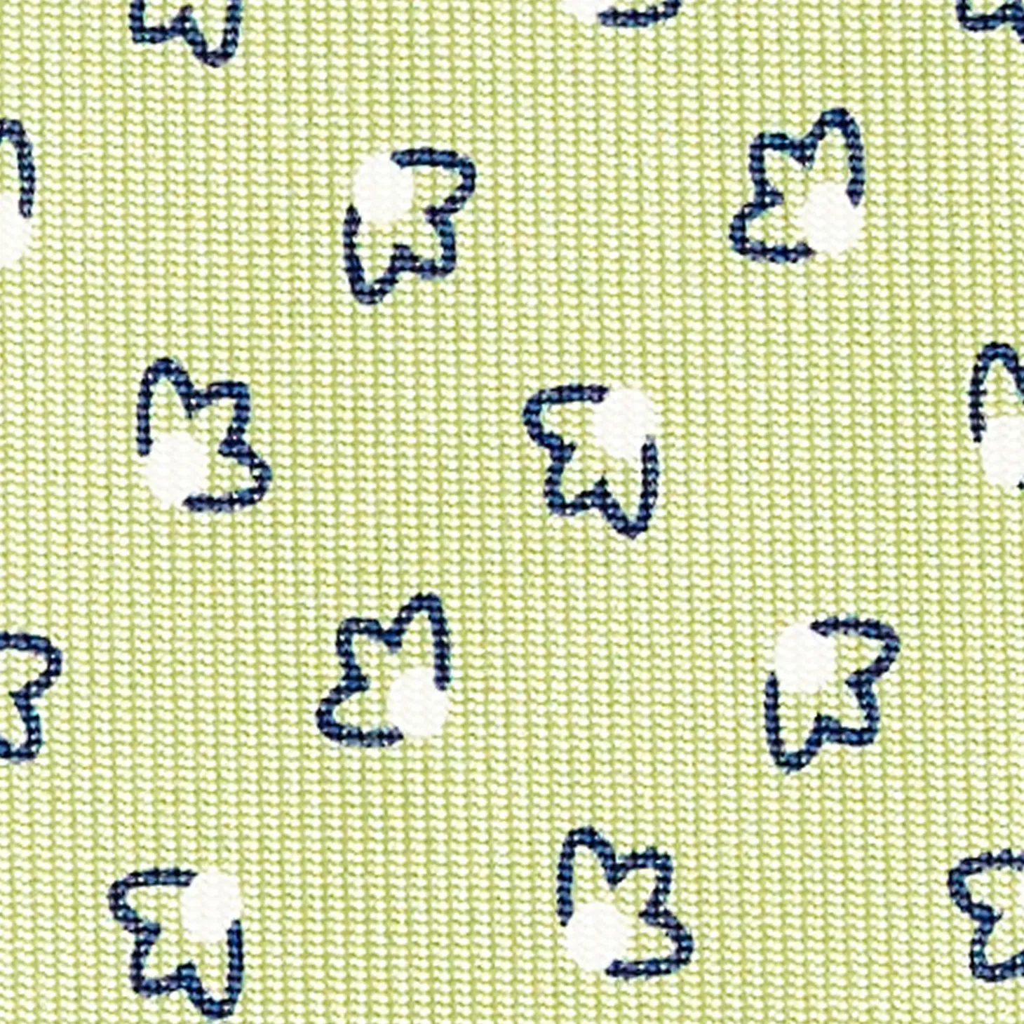 Light Green 7 Fold Sartorial Silk Tie - Small Flower Pattern