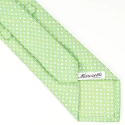 Light Green Sartorial Classic Silk Tie - Small Flower Pattern