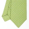 Light Green Sartorial Classic Silk Tie - Small Flower Pattern