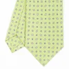 Light Green Sartorial Classic Silk Tie - Small Flower Pattern