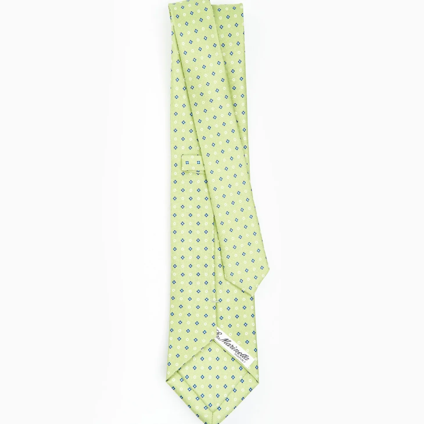 Light Green Sartorial Classic Silk Tie - Small Flower Designs