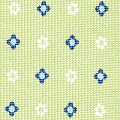 Light Green Sartorial Classic Silk Tie - Small Flower Designs