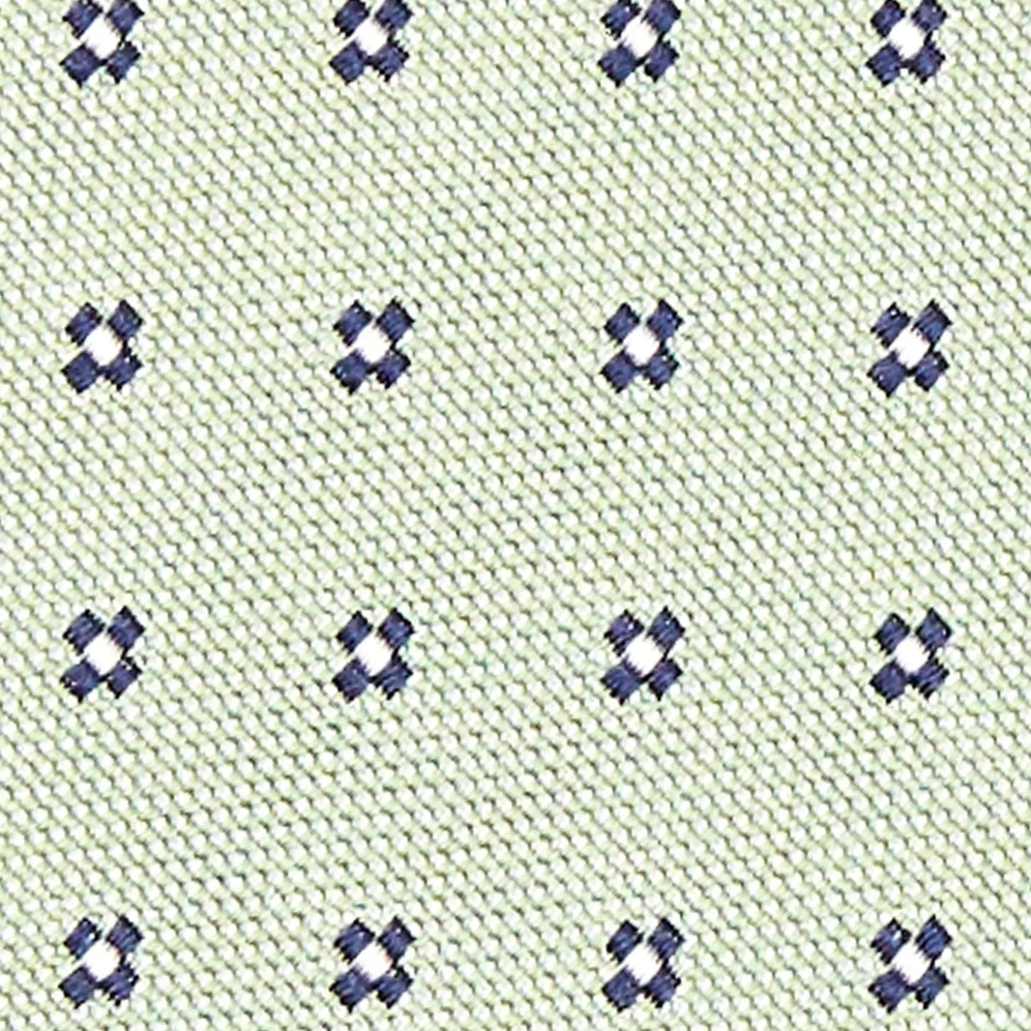 Light Green Sartorial Jacquard Silk Tie - Small Flower Designs