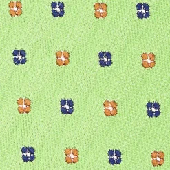 Light Green Sartorial Jacquard Silk Tie - Small Flower Designs
