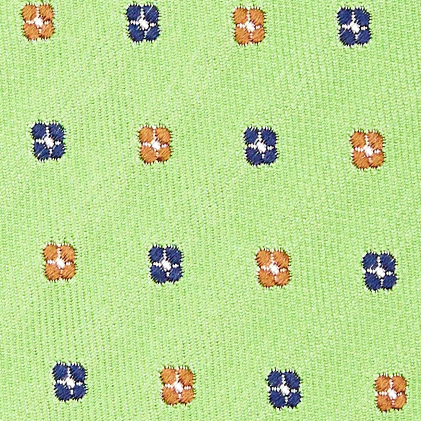 Light Green Sartorial Jacquard Silk Tie - Small Flower Designs