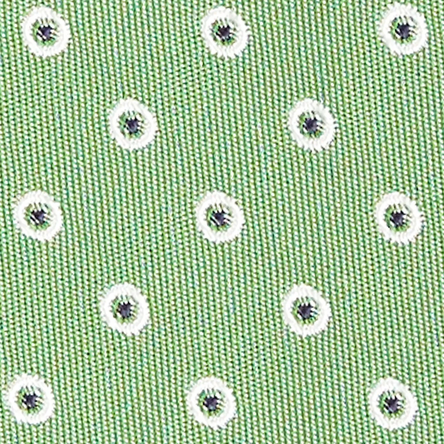 Light Green Sartorial Jacquard Silk Tie - Small Geometric Pattern