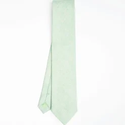 Light Green Sartorial Linen Tie Solid Color