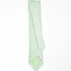 Light Green Sartorial Linen Tie Solid Color