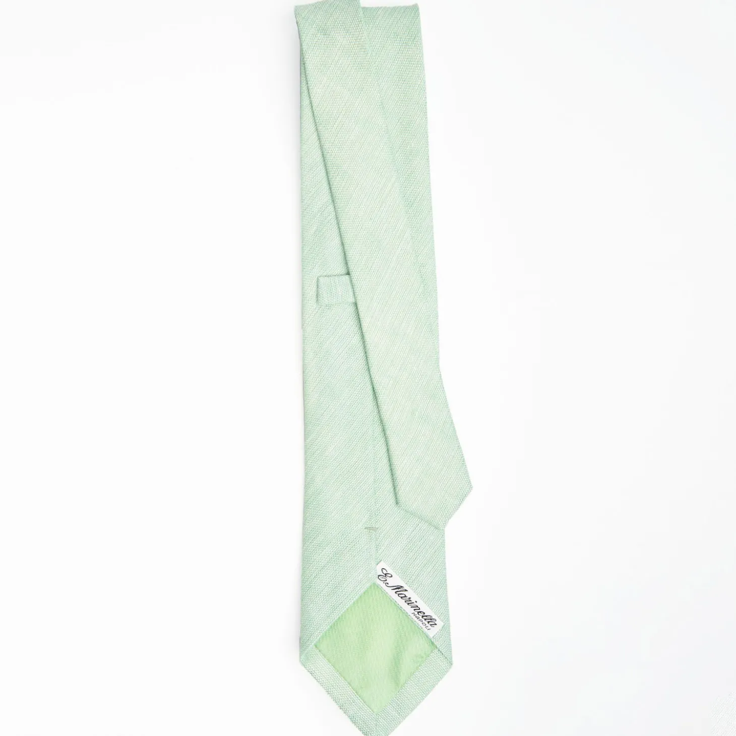 Light Green Sartorial Linen Tie Solid Color