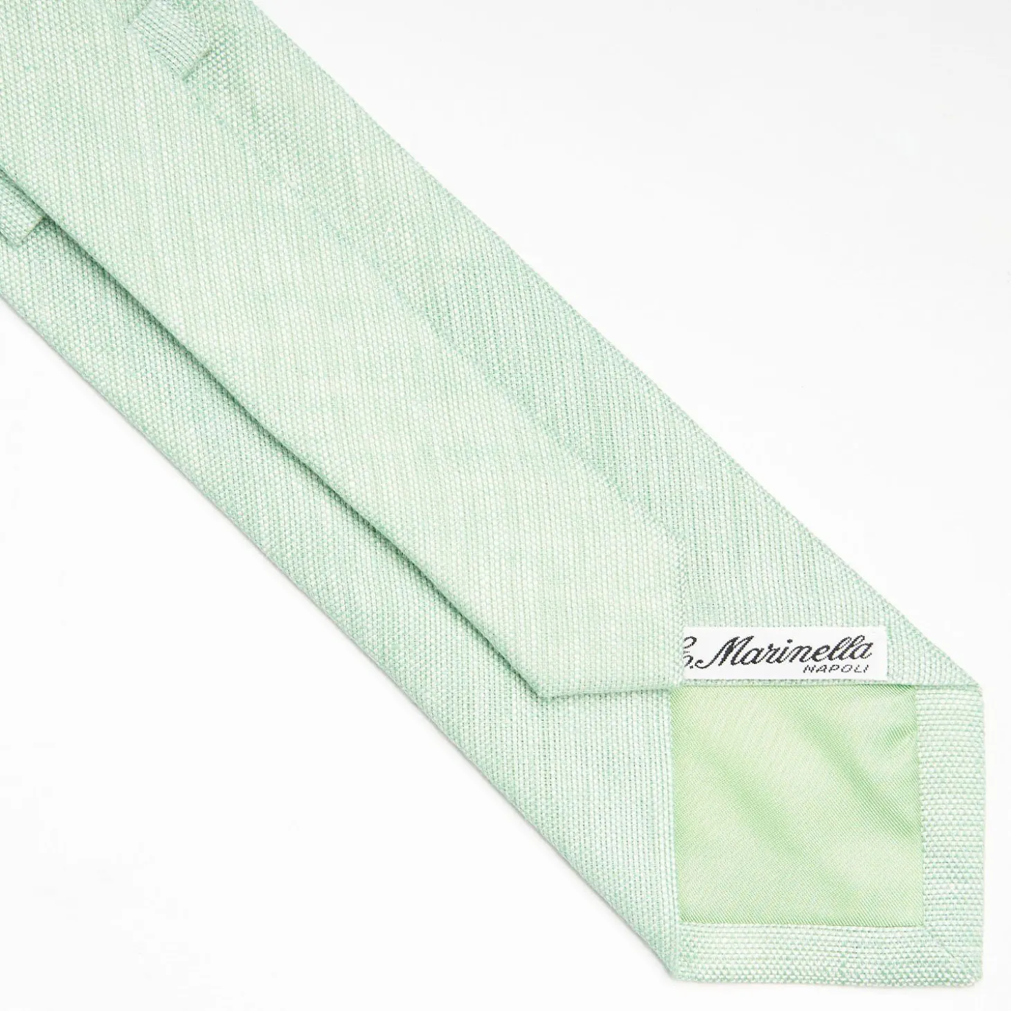 Light Green Sartorial Linen Tie Solid Color