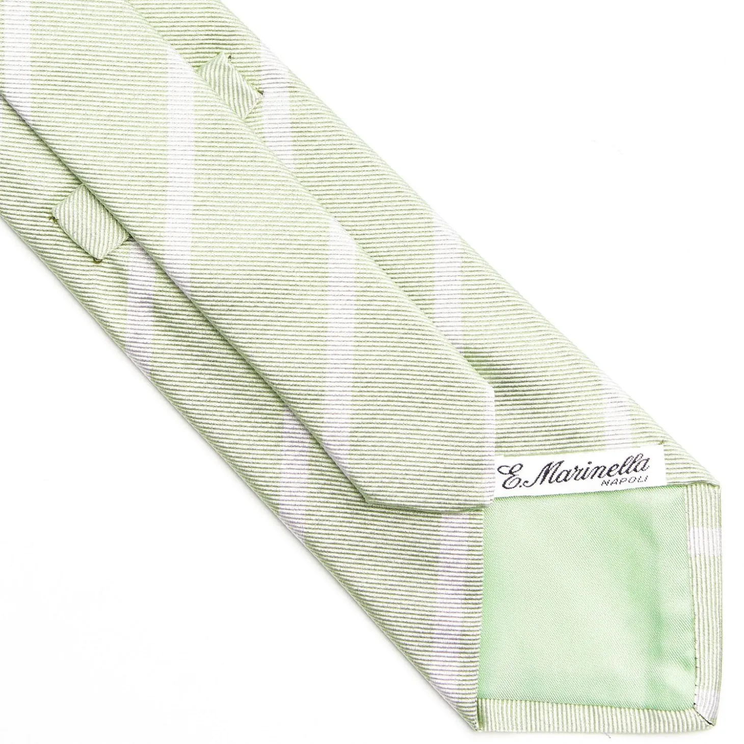 Light Green Sartorial Striped Silk Tie