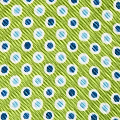 Light Green Silk Bowtie To Self-Tie Small Geometric Pattern