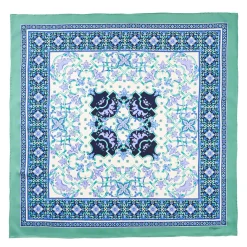 Light Green Silk Scarf 90 - Mediterranean Vibes