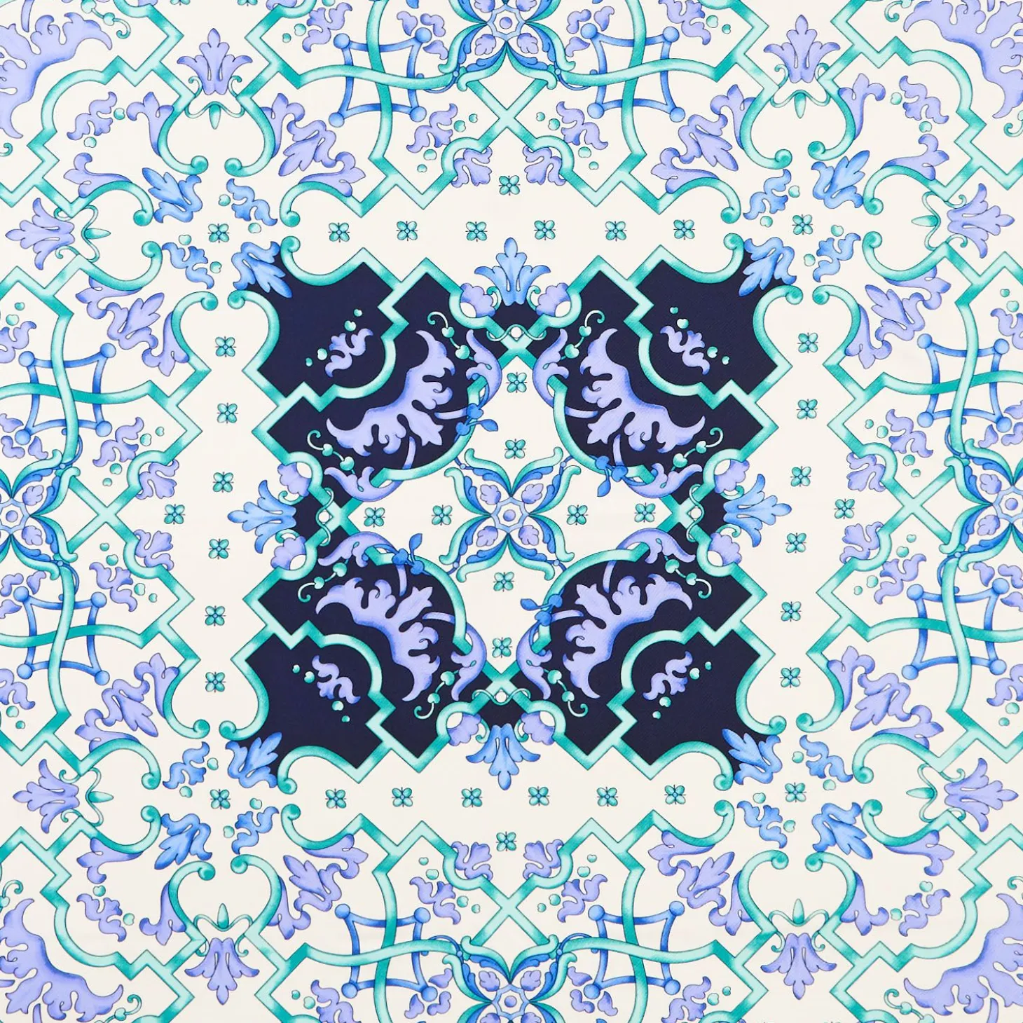 Light Green Silk Scarf 90 - Mediterranean Vibes