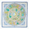 Light Green Silk Scarf 90 - The Wheel Of Seasons