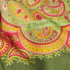 Light Green Wool Stole With Floral And Paisley Patterns
