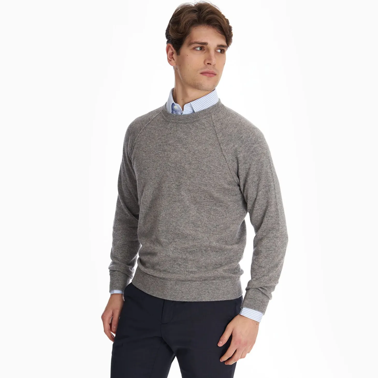 Light Grey Cashmere Sweatshirt