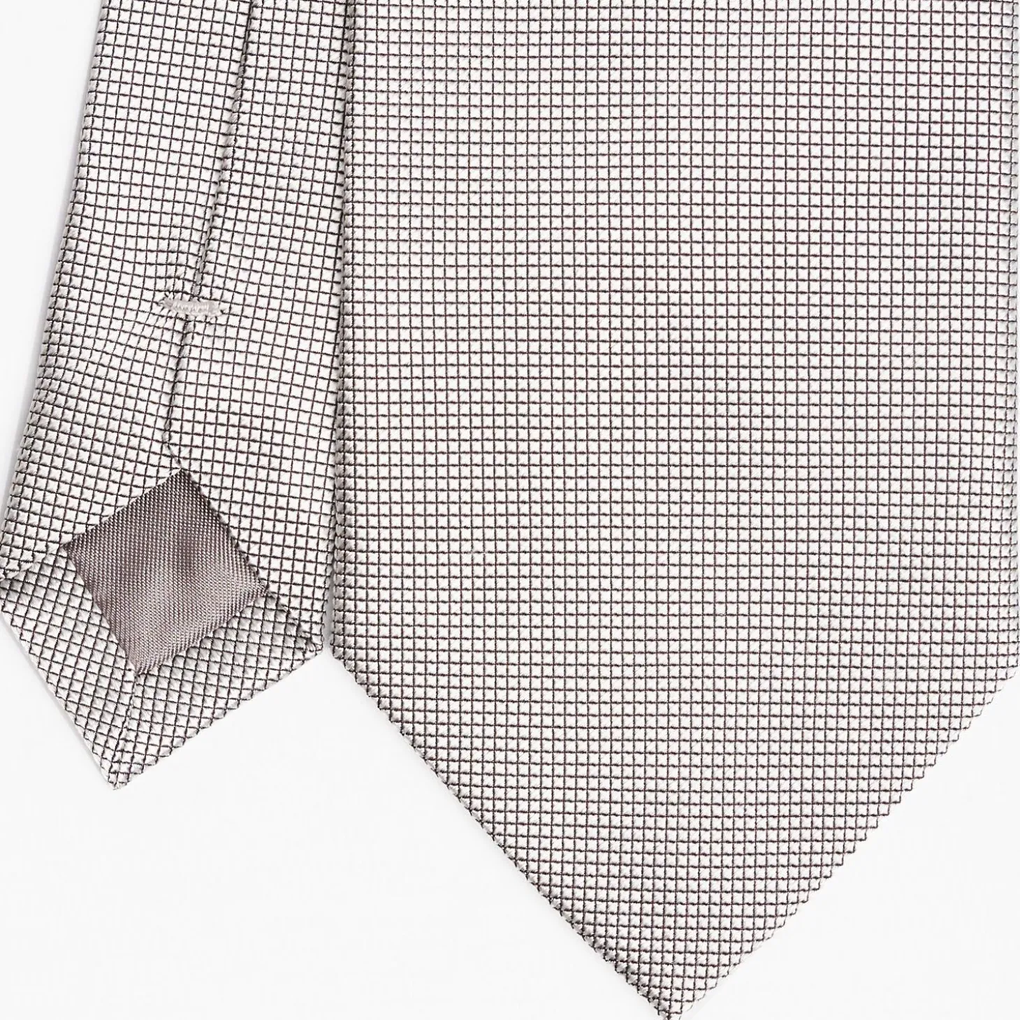Light Grey Ceremonial Jacquard Silk Tie