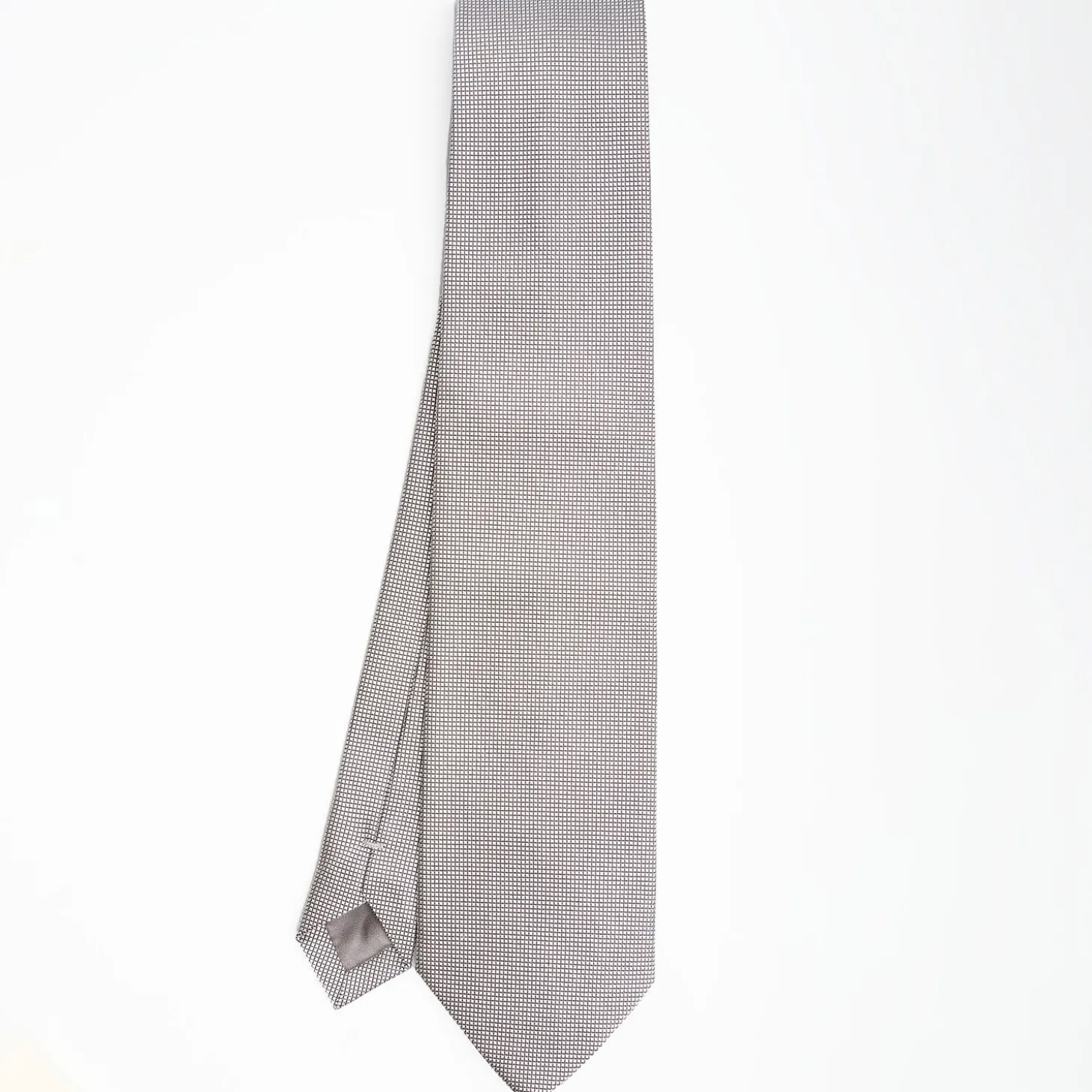 Light Grey Ceremonial Jacquard Silk Tie