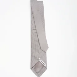 Light Grey Ceremonial Jacquard Silk Tie