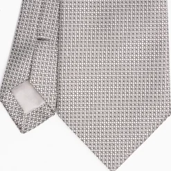 Light Grey Ceremonial Jacquard Silk Tie
