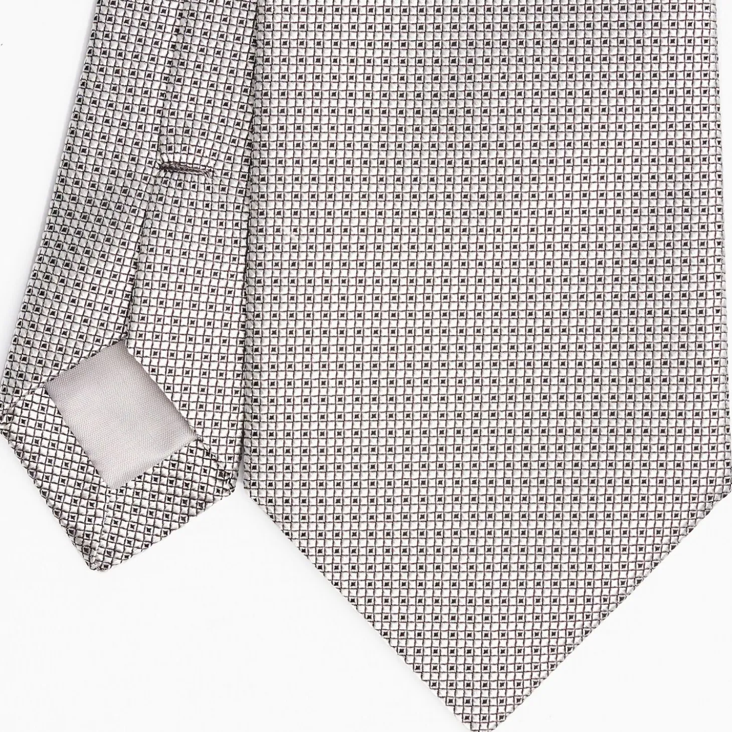 Light Grey Ceremonial Jacquard Silk Tie