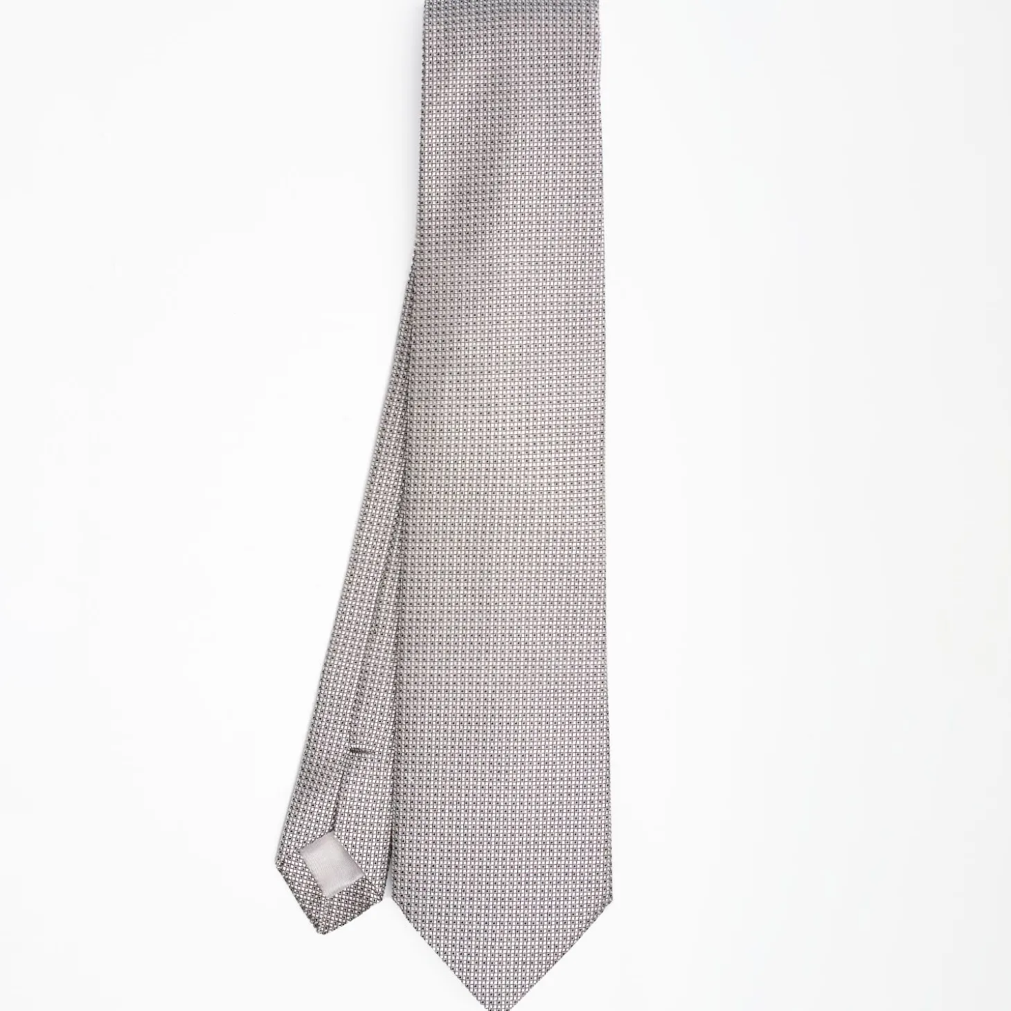 Light Grey Ceremonial Jacquard Silk Tie