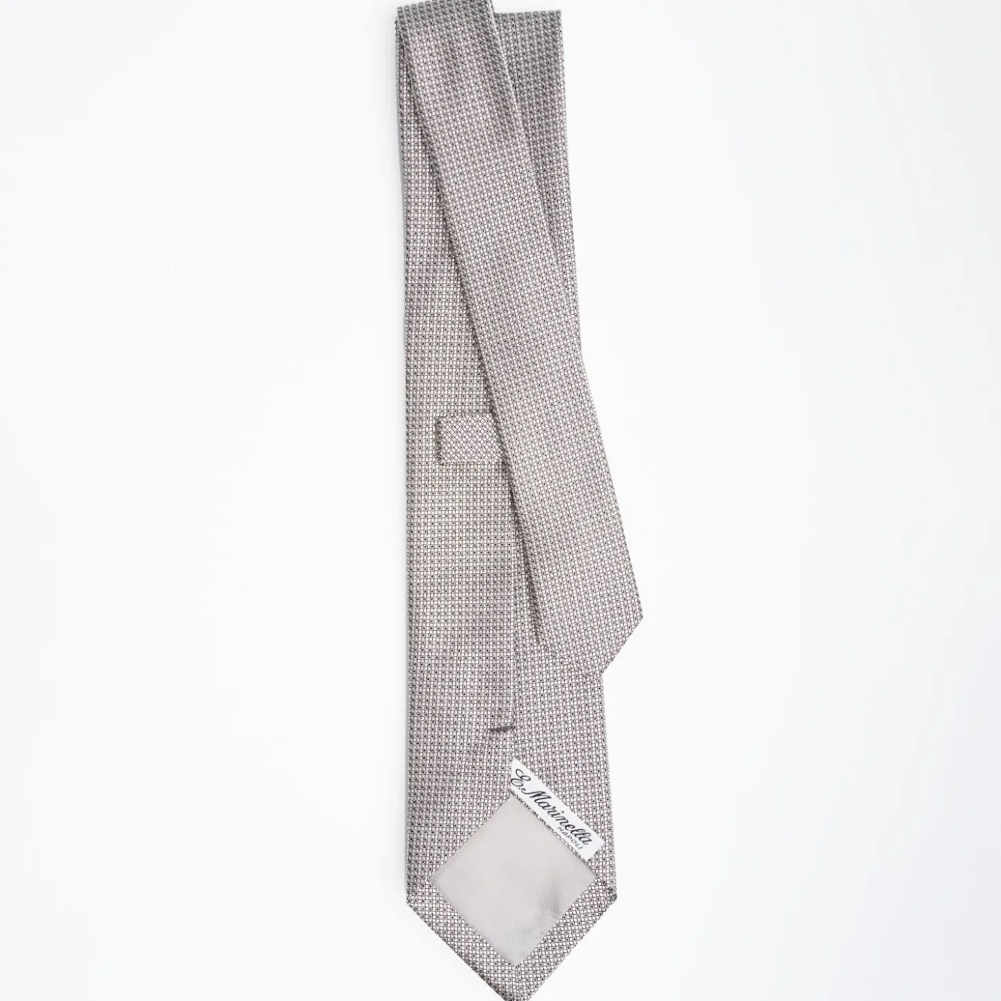 Light Grey Ceremonial Jacquard Silk Tie