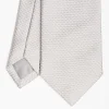 Light Grey Ceremonial Jacquard Silk Tie - Small Polka Dot Pattern