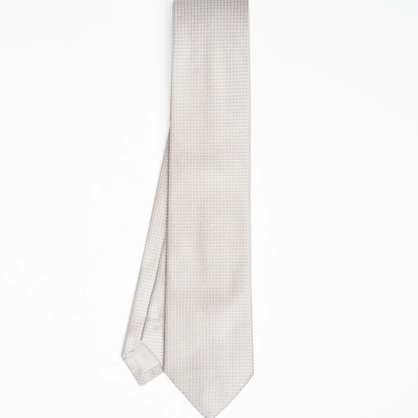 Light Grey Ceremonial Jacquard Silk Tie