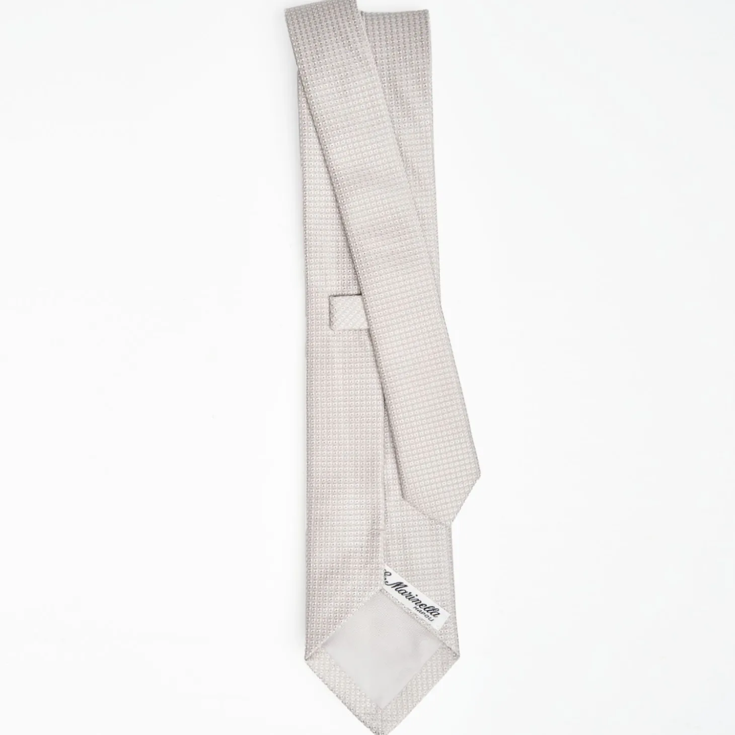 Light Grey Ceremonial Jacquard Silk Tie