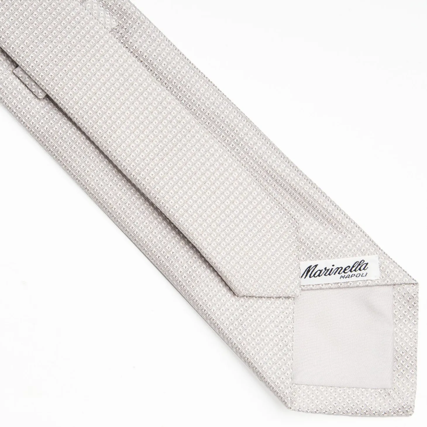 Light Grey Ceremonial Jacquard Silk Tie