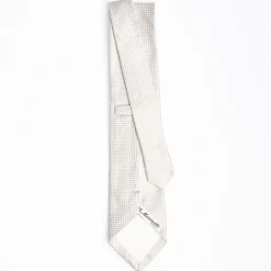 Light Grey Ceremonial Jacquard Silk Tie