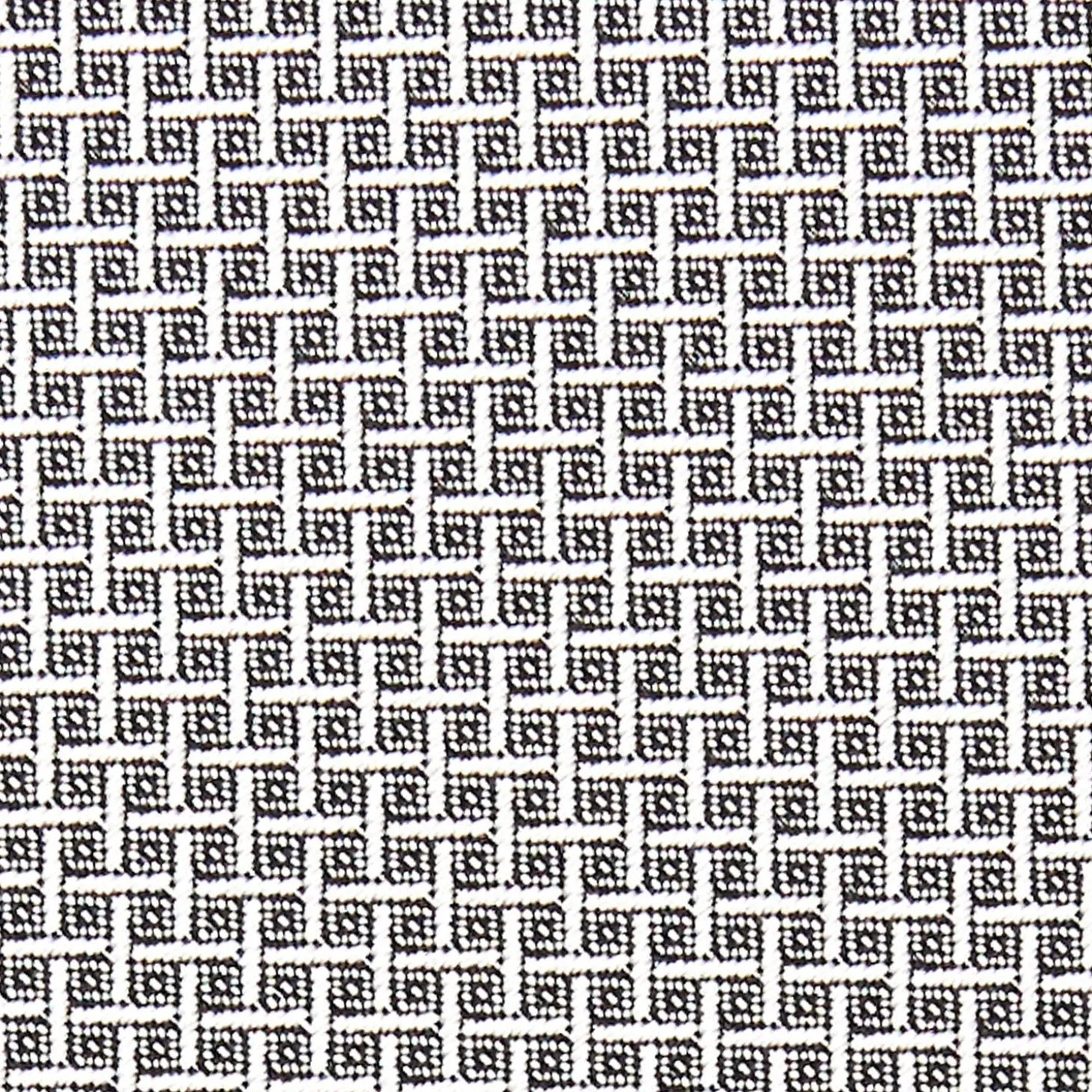 Light Grey Ceremonial Jacquard Silk Tie - Small Geometric Pattern