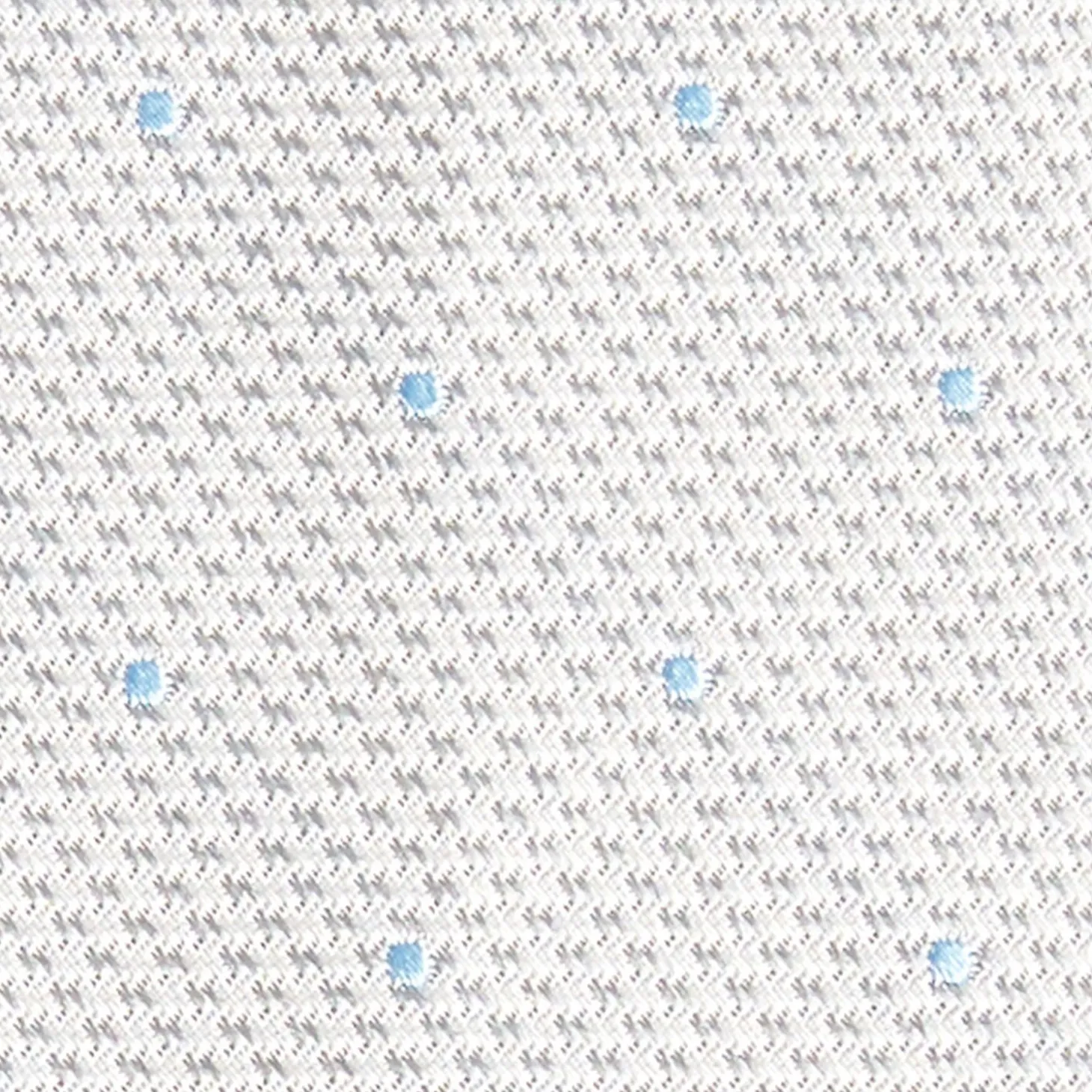 Light Grey Ceremonial Jacquard Silk Tie - Polka Dot Pattern