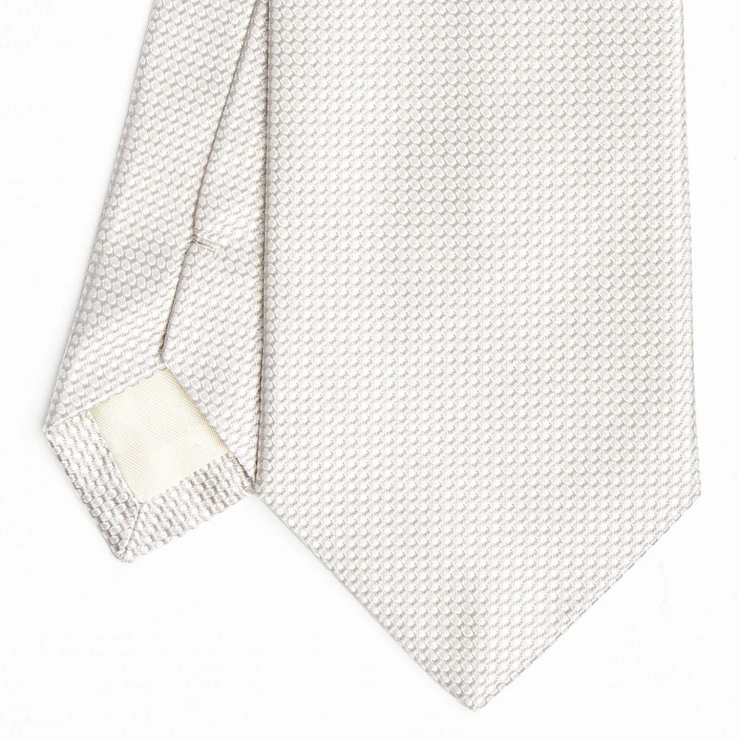 Light Grey Ceremonial Jacquard Silk Tie