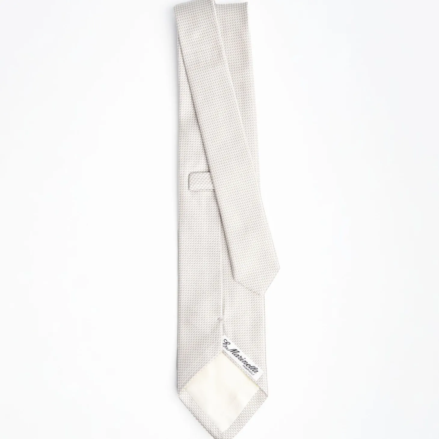 Light Grey Ceremonial Jacquard Silk Tie