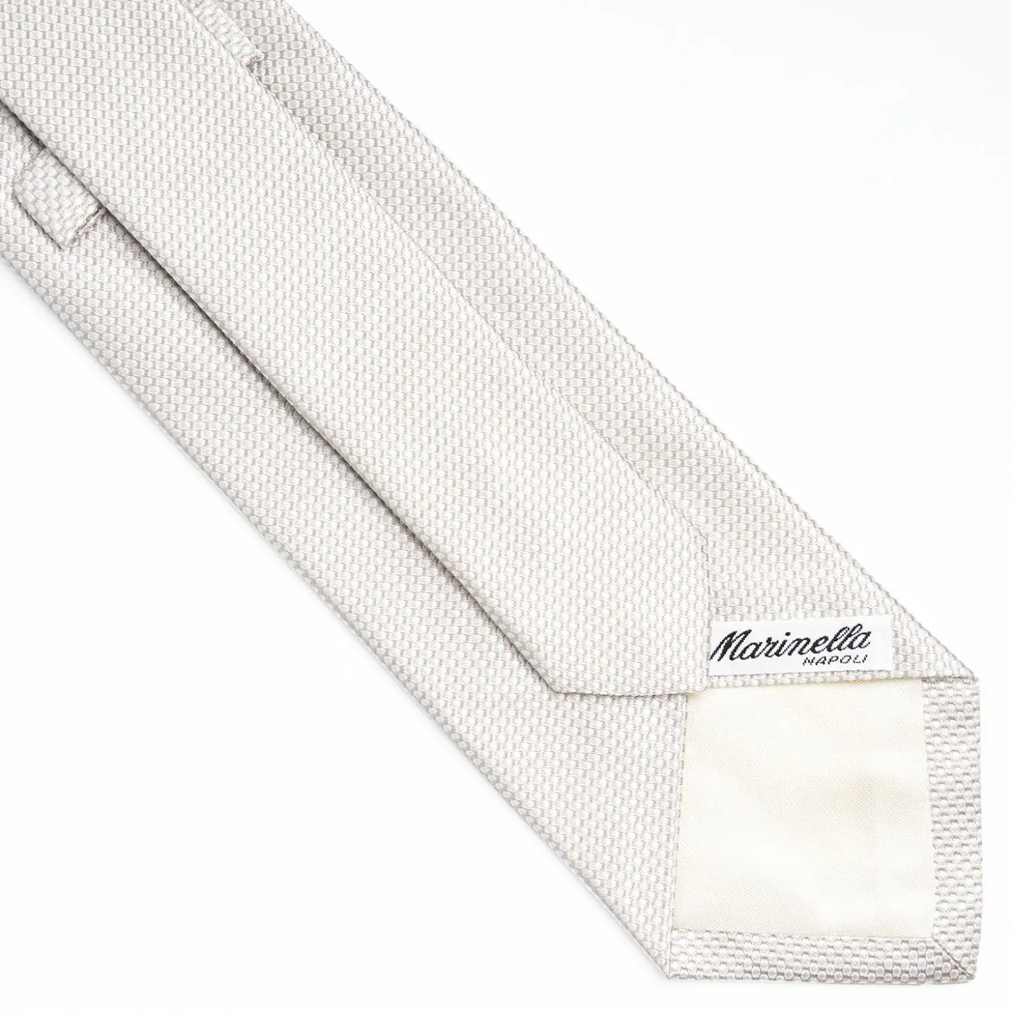 Light Grey Ceremonial Jacquard Silk Tie