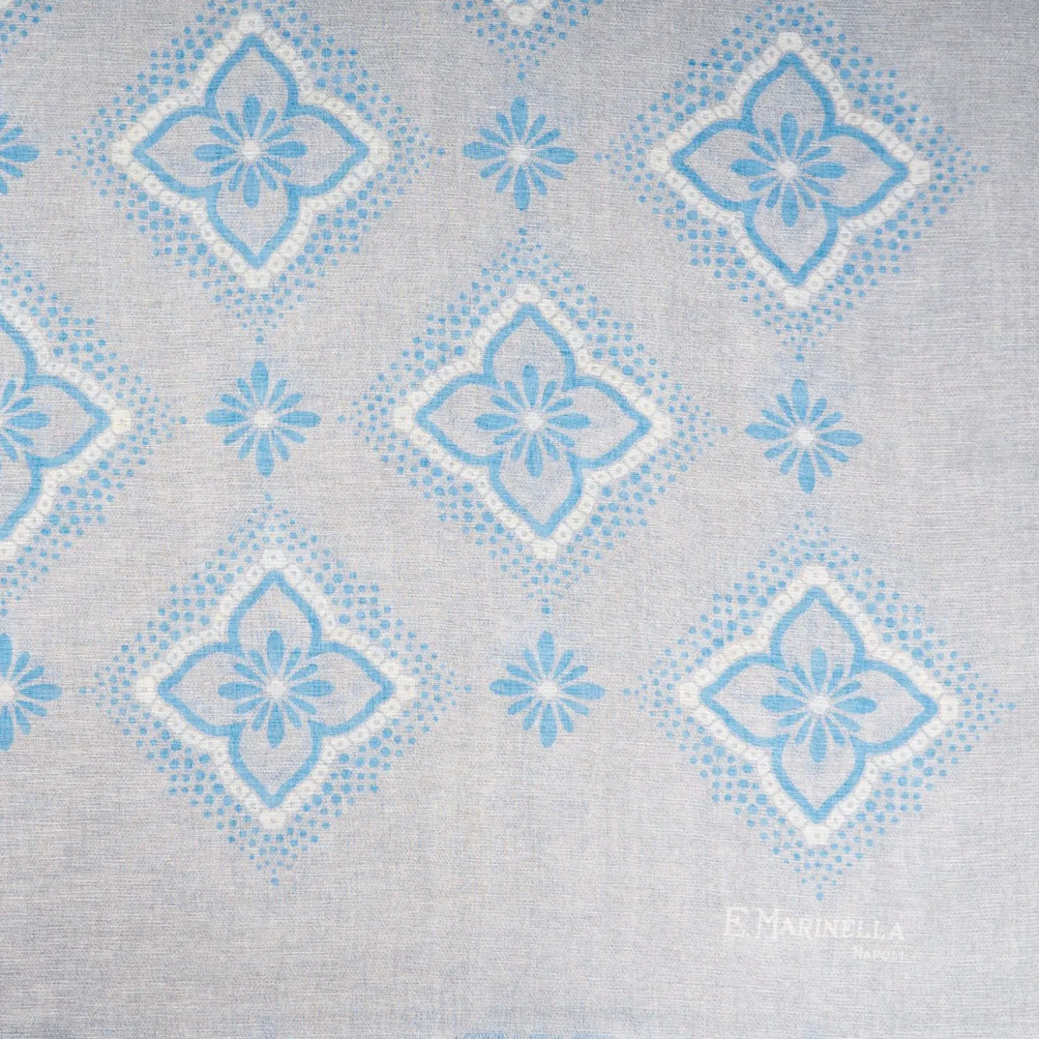 Light Grey Cotton And Linen Scarf