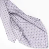 Light Grey 5 Fold Sartorial Silk Tie - Small Flower Pattern