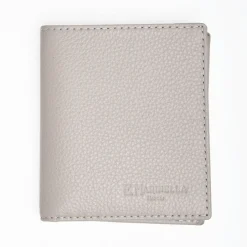 Light Grey Hammered Leather Small Wallet