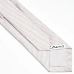 Light Grey Sartorial Jacquard Silk Tie - Solid Colours