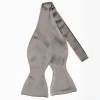 Light Grey Silk Satin Bowtie To Self-Tie - Solid Color