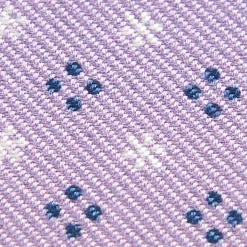 Lilac Keyfob In Silk And Leather