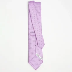 Lilac Sartorial Classic Silk Tie - Polka Dot Pattern