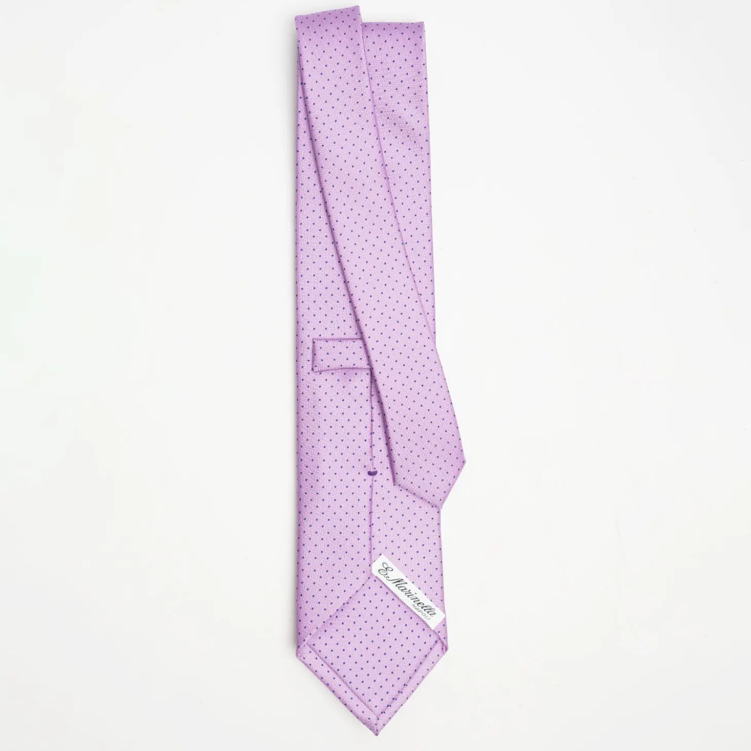 Lilac Sartorial Classic Silk Tie - Polka Dot Pattern