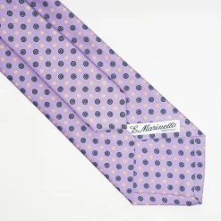 Lilac Sartorial Classic Silk Tie Small Flower Pattern